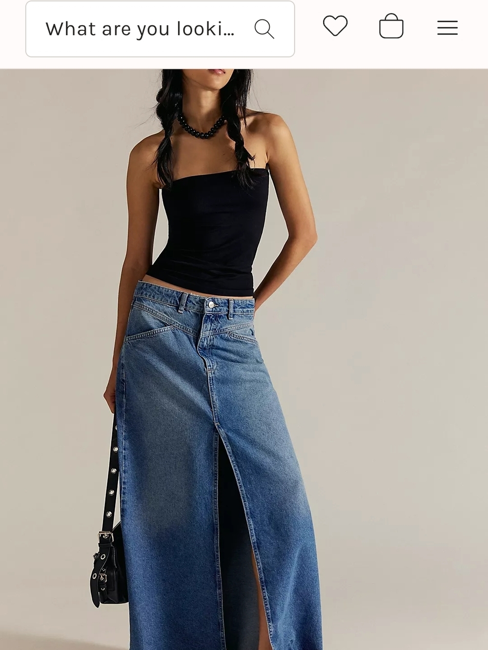We The Free Come As You Are Denim Maxi Skirt NWOT